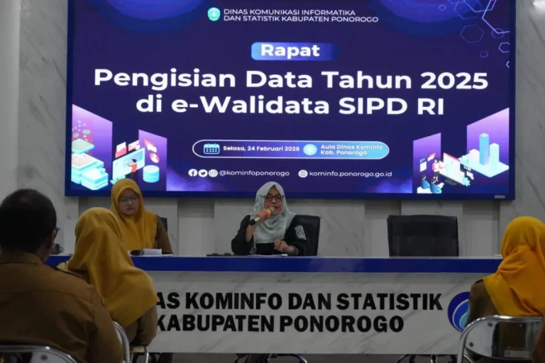Wali Data di Ponorogo adalah Dinas Kominfo dan Statistik yang Kelola e-Walidata SIPD-RI